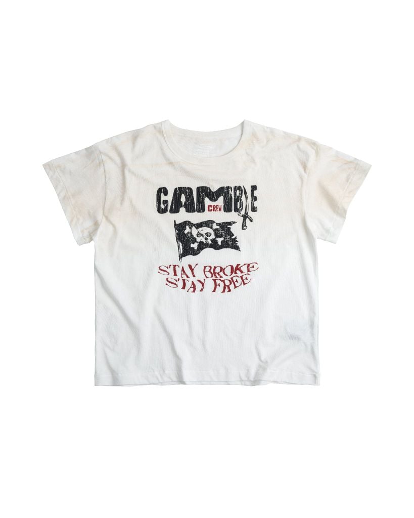 GAMBLE CREW TEE / MILKY