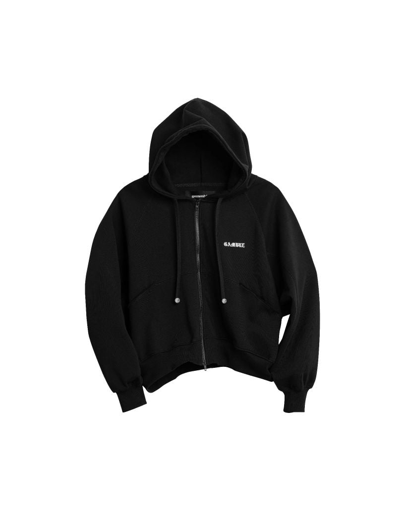 OFFSET FULLZIP HOODIE / BLACK