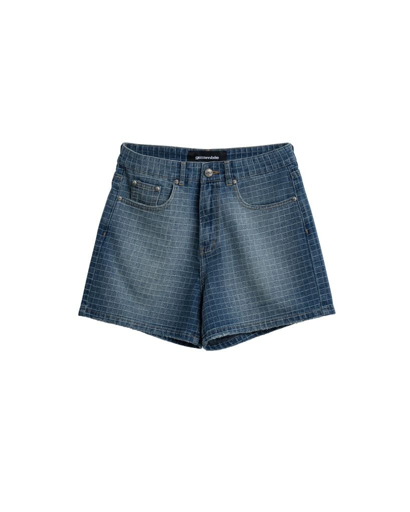 GRID SHORTS / INDIGO