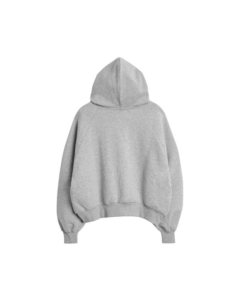 OFFSET FULLZIP HOODIE / GREY