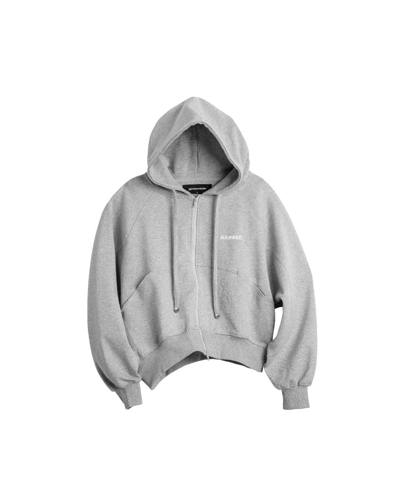 OFFSET FULLZIP HOODIE / GREY