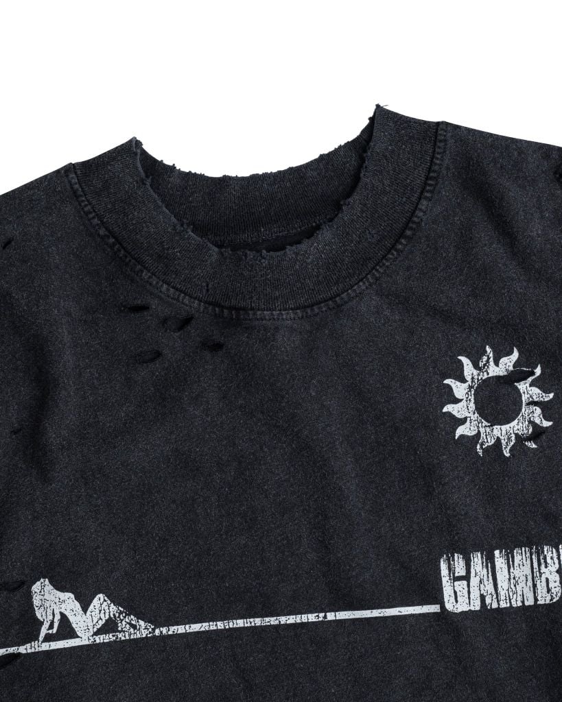 TANNING CUT-OFF TEE / BLACK