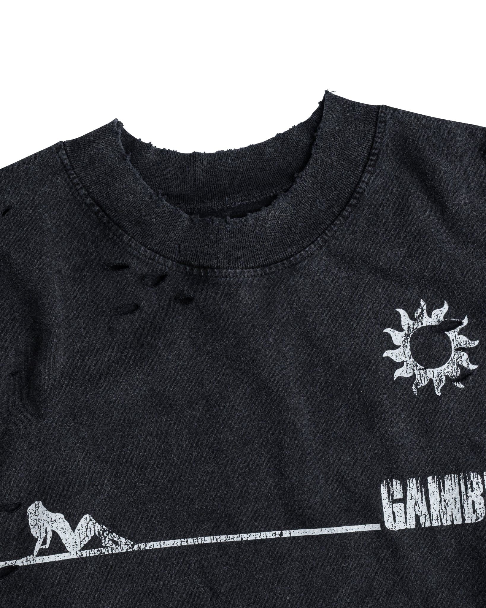 TANNING CUT-OFF TEE / BLACK