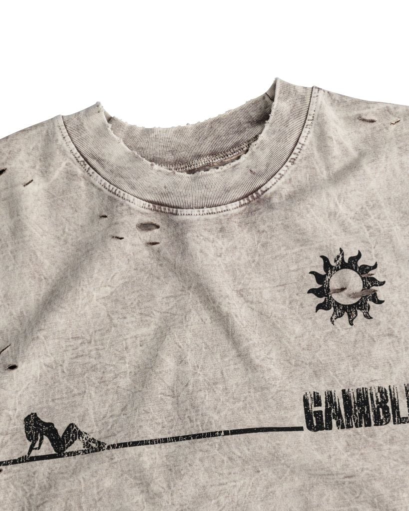 TANNING CUT-OFF TEE / BONE