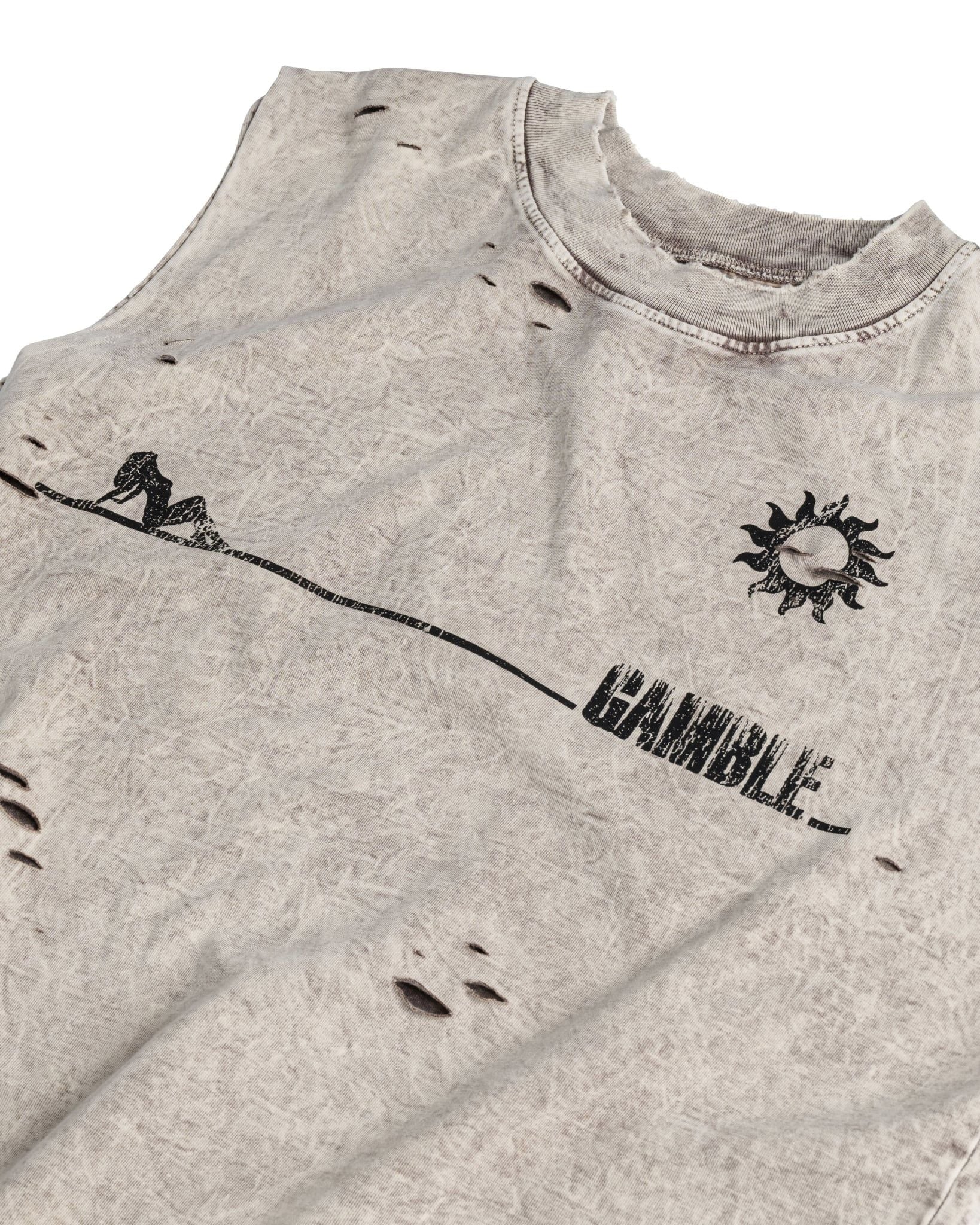TANNING CUT-OFF TEE / BONE