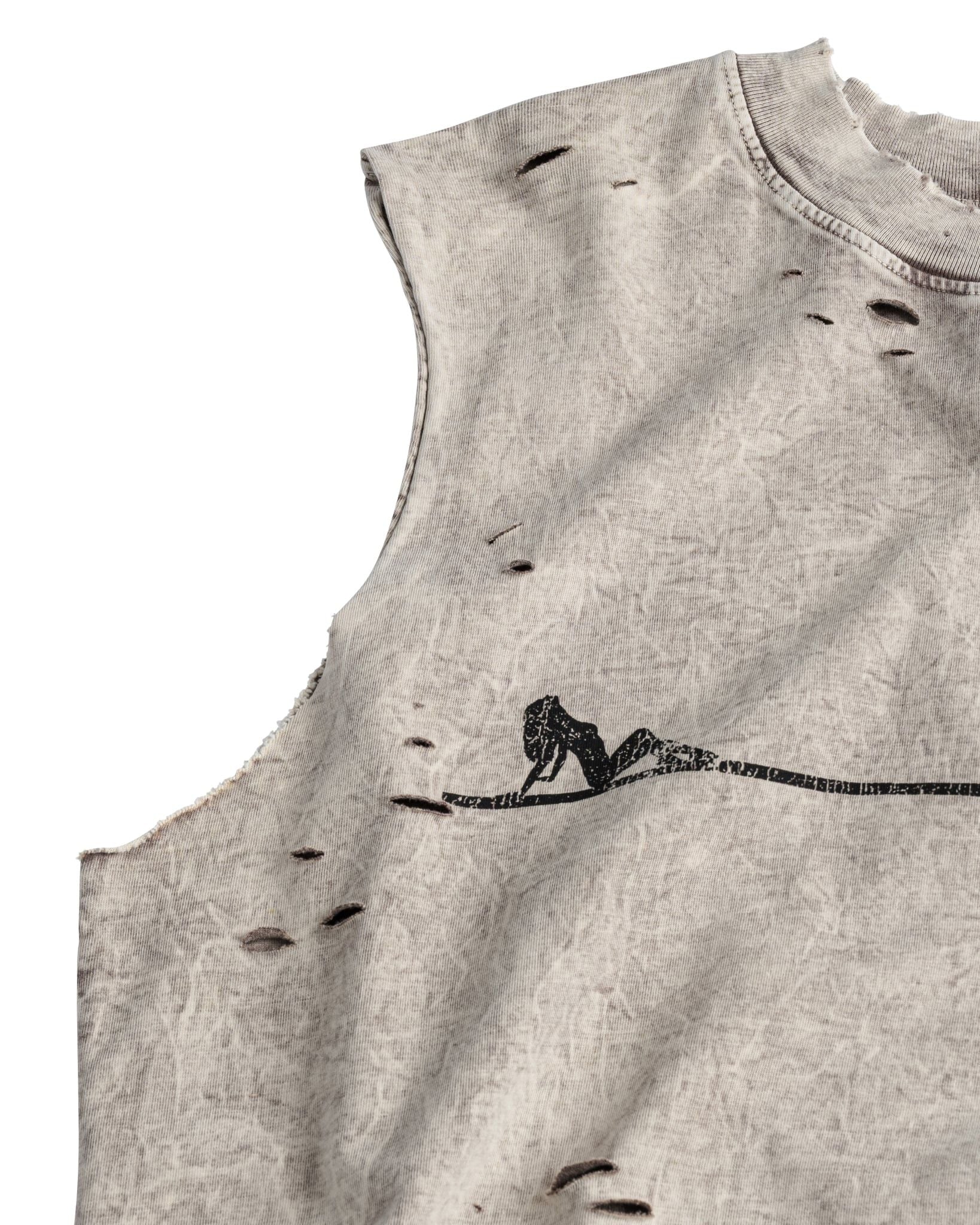 TANNING CUT-OFF TEE / BONE