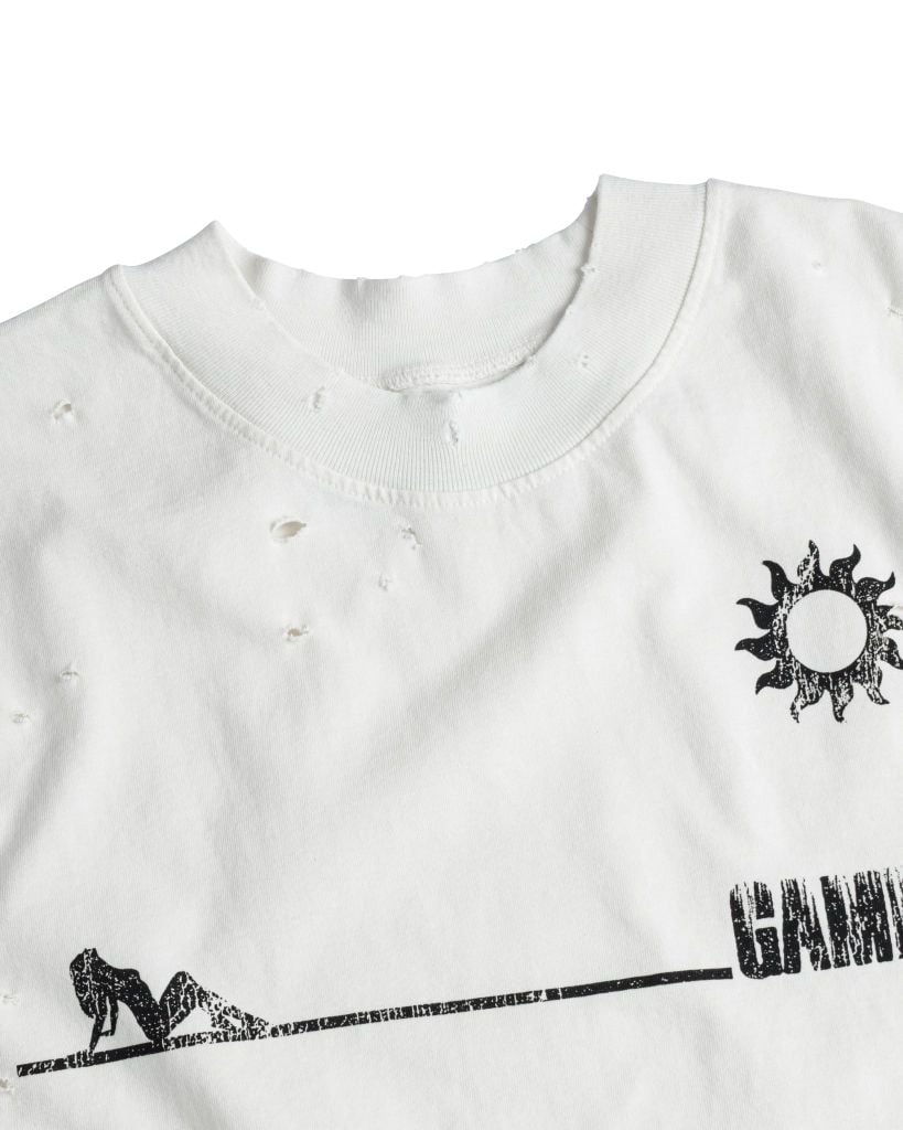TANNING CUT-OFF TEE / WHITE