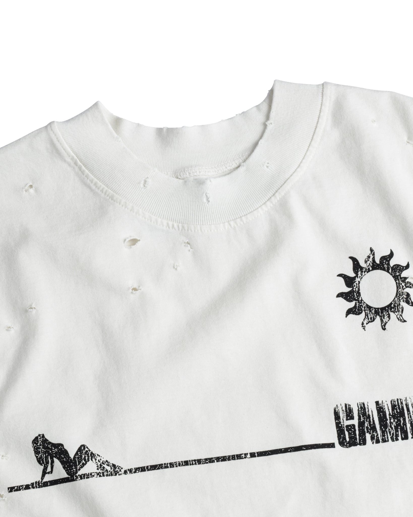 TANNING CUT-OFF TEE / WHITE