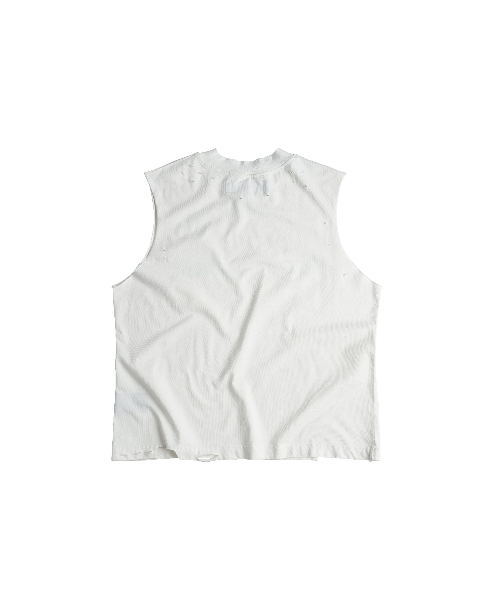 TANNING CUT-OFF TEE / WHITE