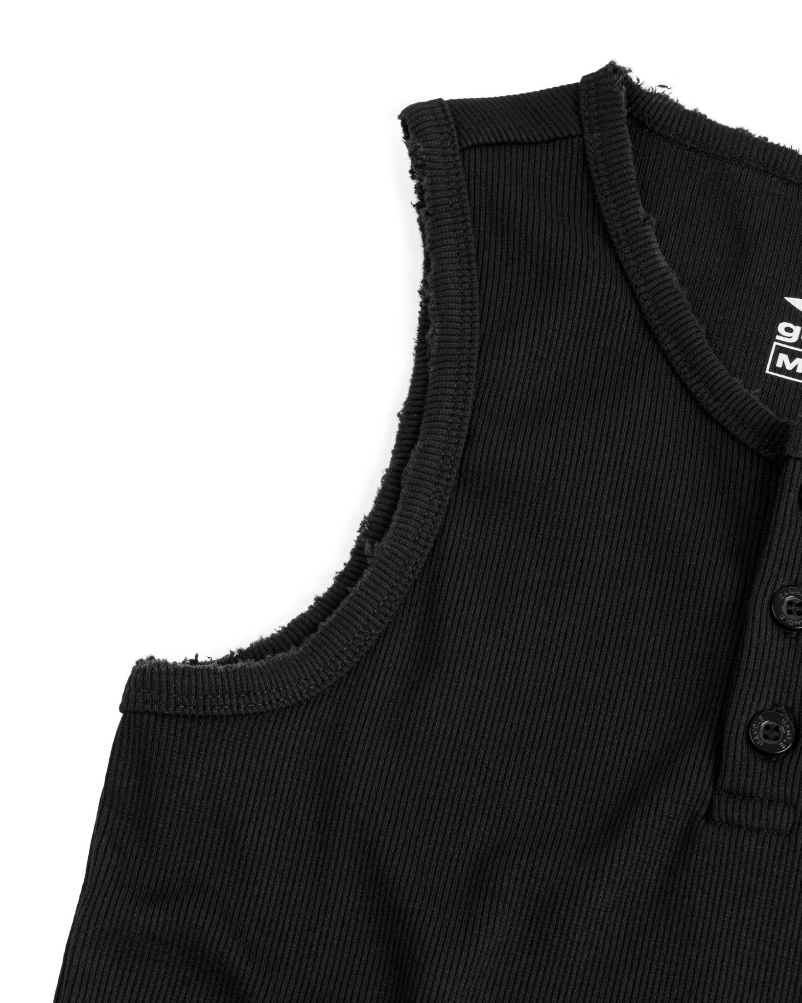 HENLEY TANK TOP / BLACK
