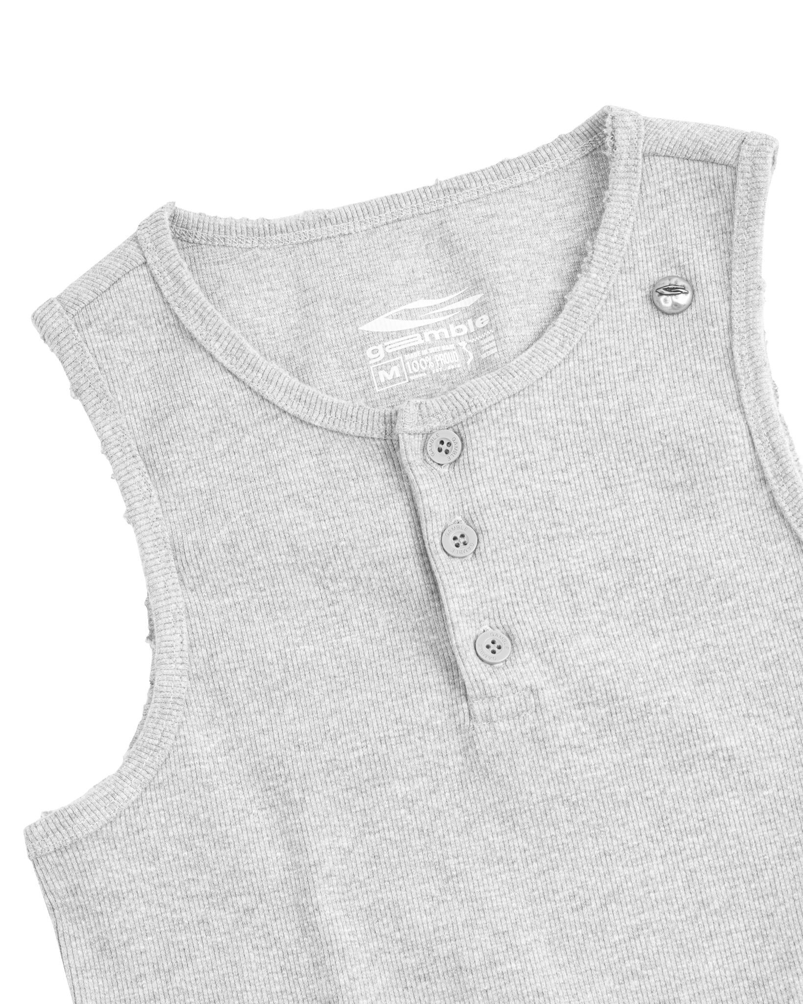 HENLEY TANK TOP / GREY
