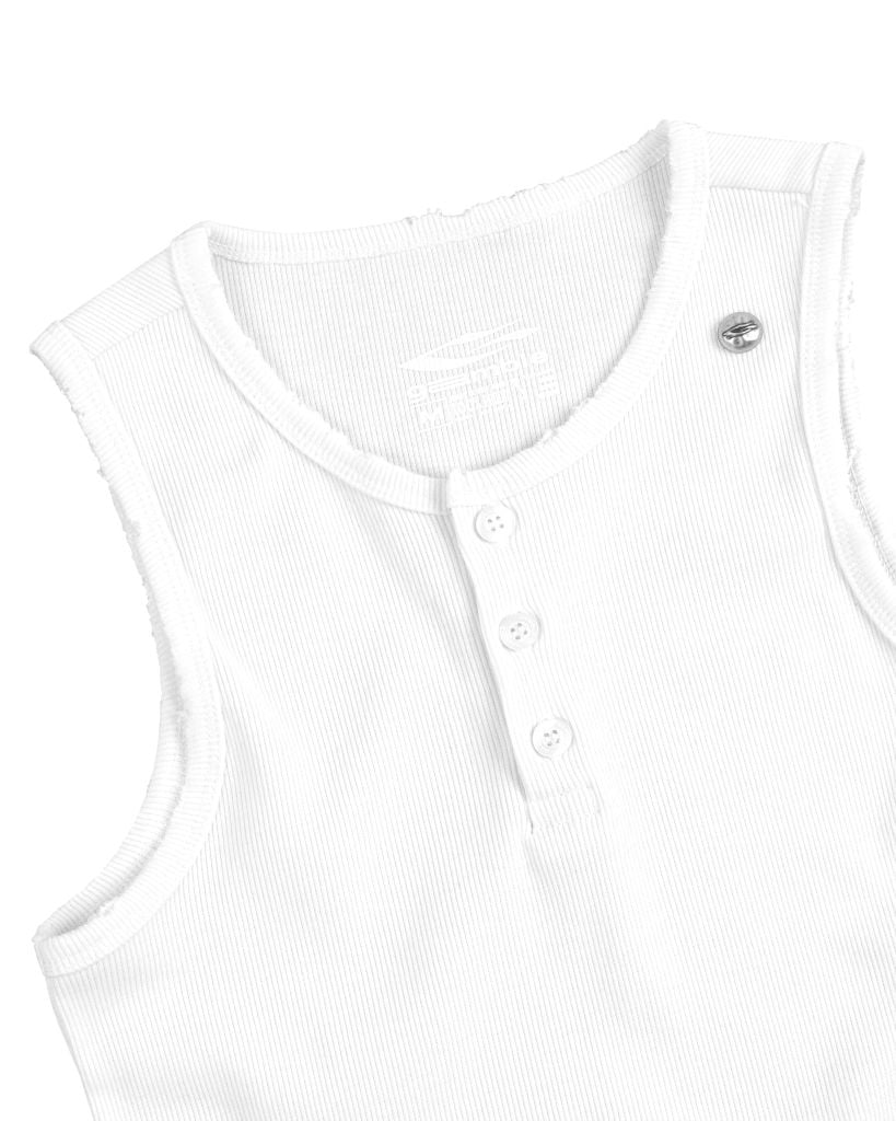 HENLEY TANK TOP / WHITE