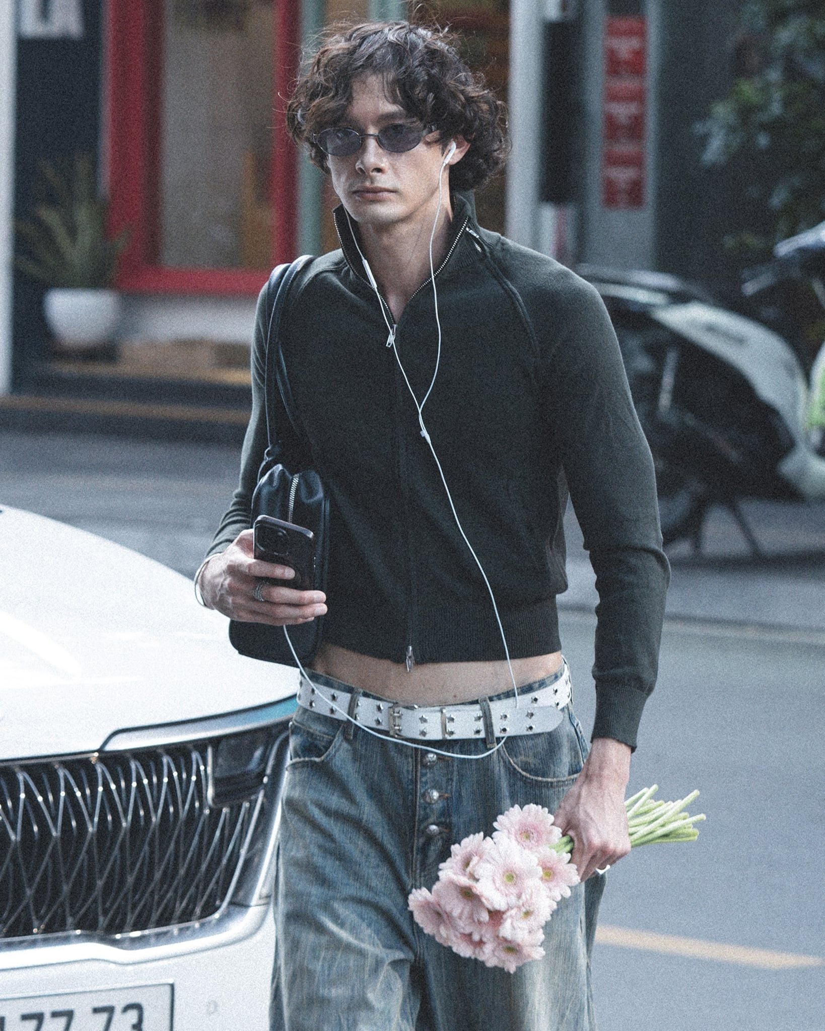 DUAL ZIP KNIT JACKET / MOSS