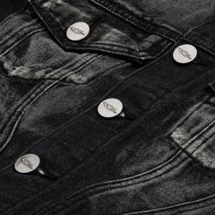 GRIME DENIM JACKET / GUNMETAL