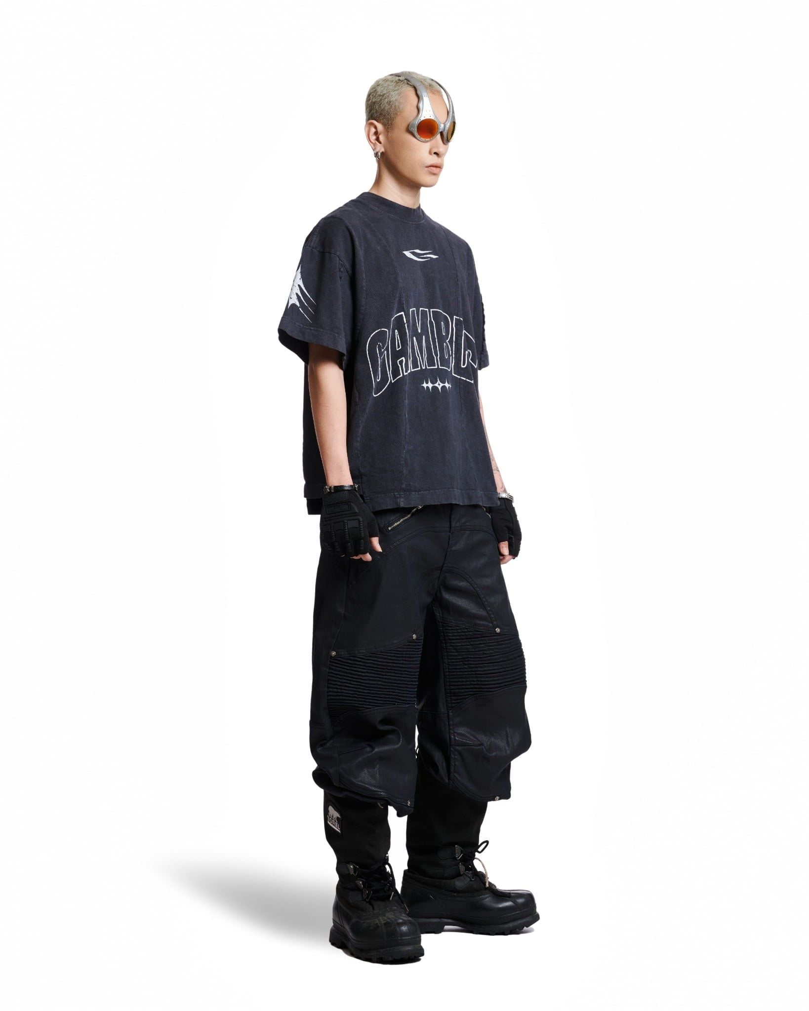 STITCHED TEE / CHARCOAL