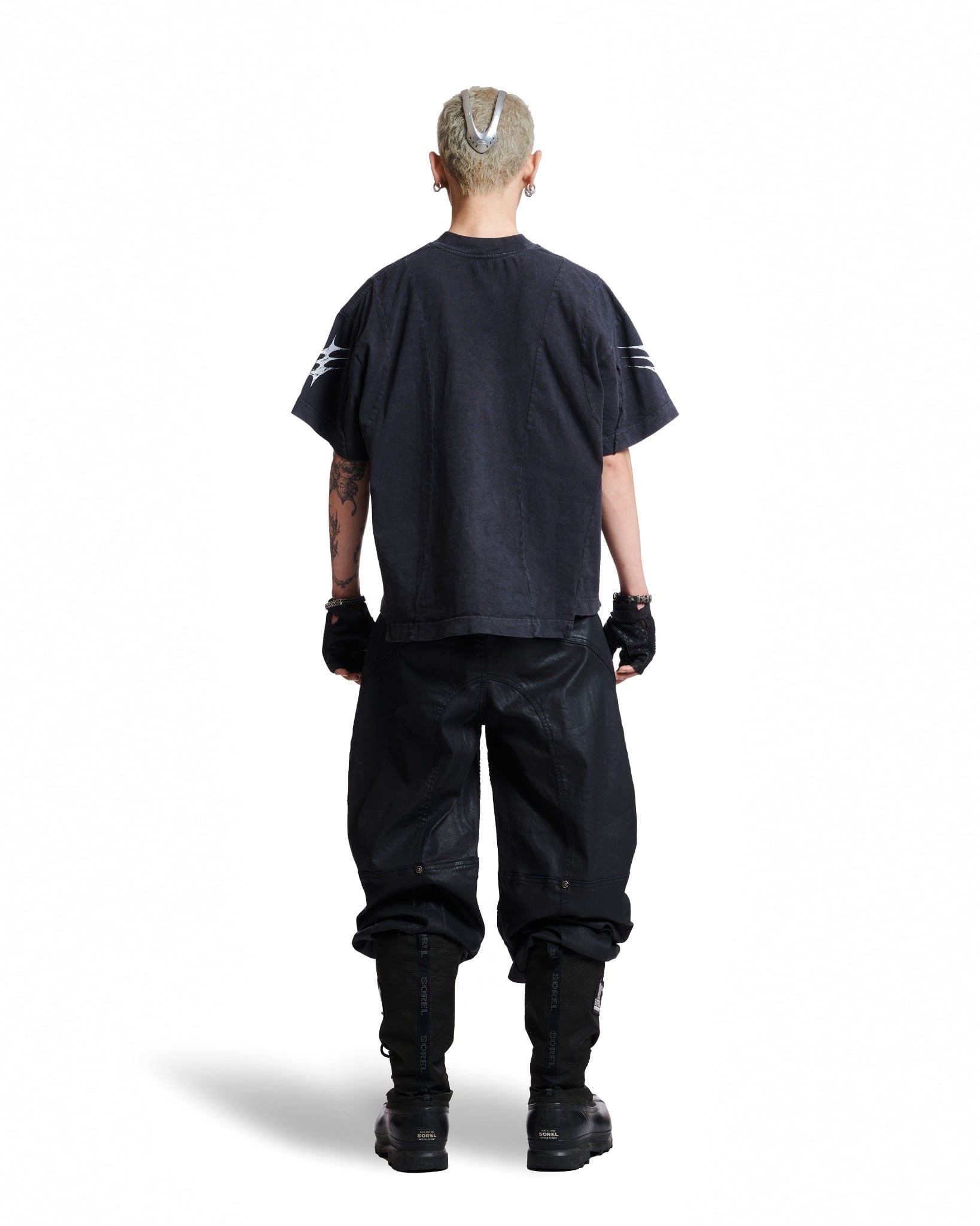 BIKER BAGGY PANTS / BLACK