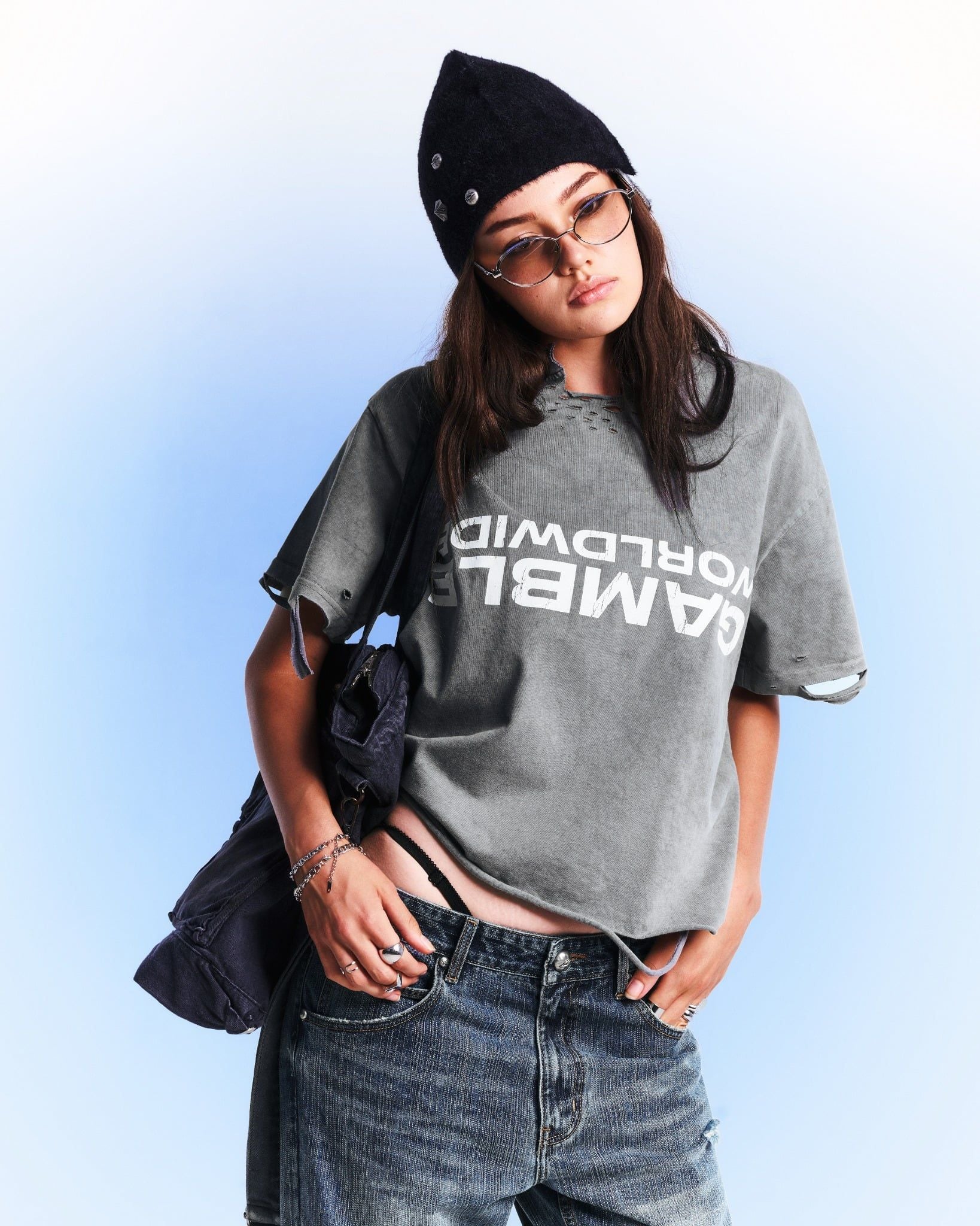 UPSIDE DOWN TEE / ASH