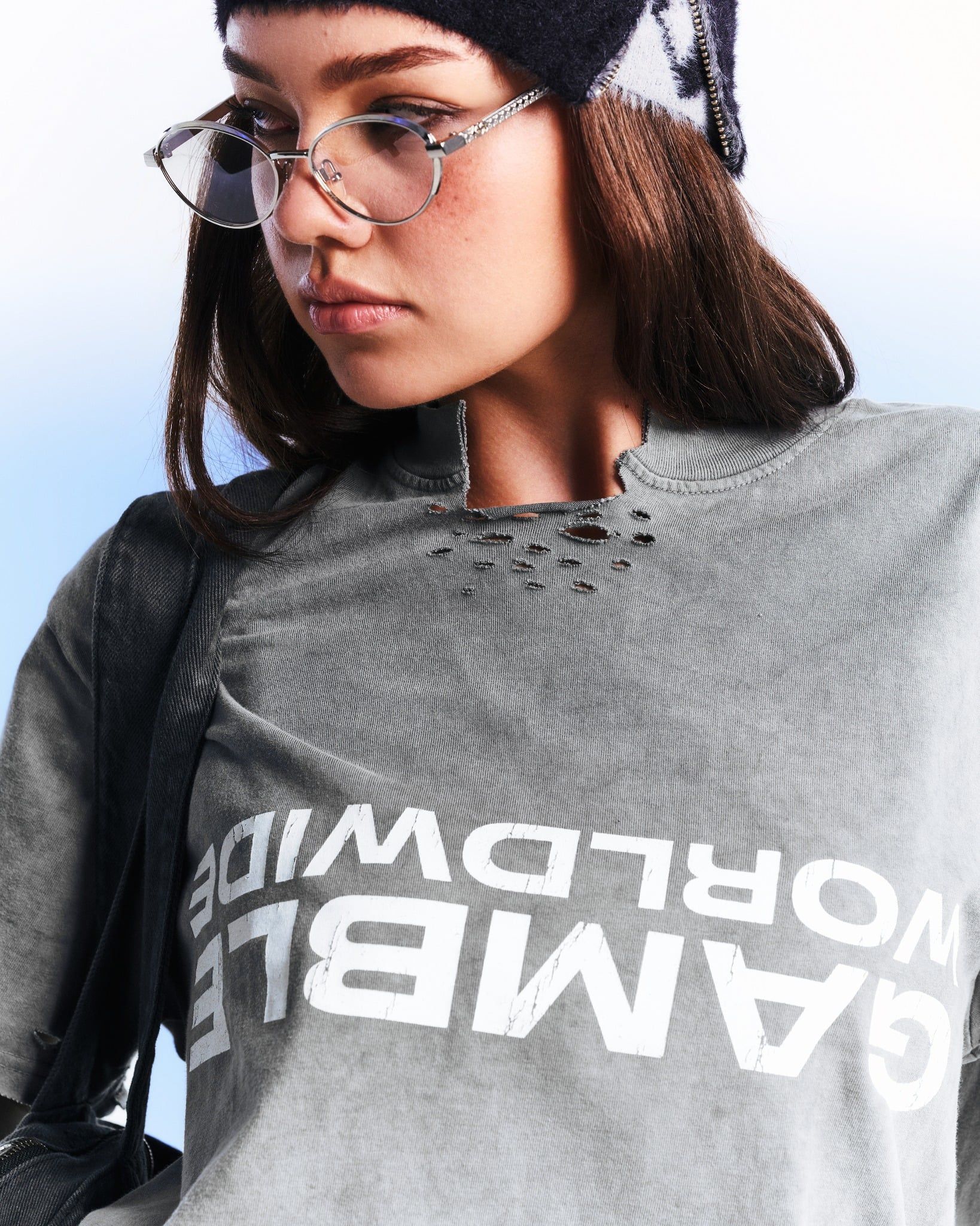 UPSIDE DOWN TEE / ASH