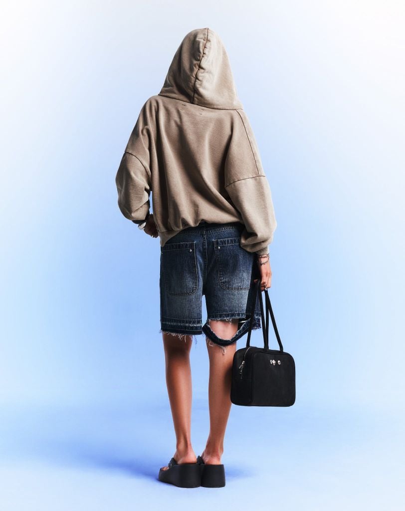 RIVET HALF-ZIP HOODIE / DUST