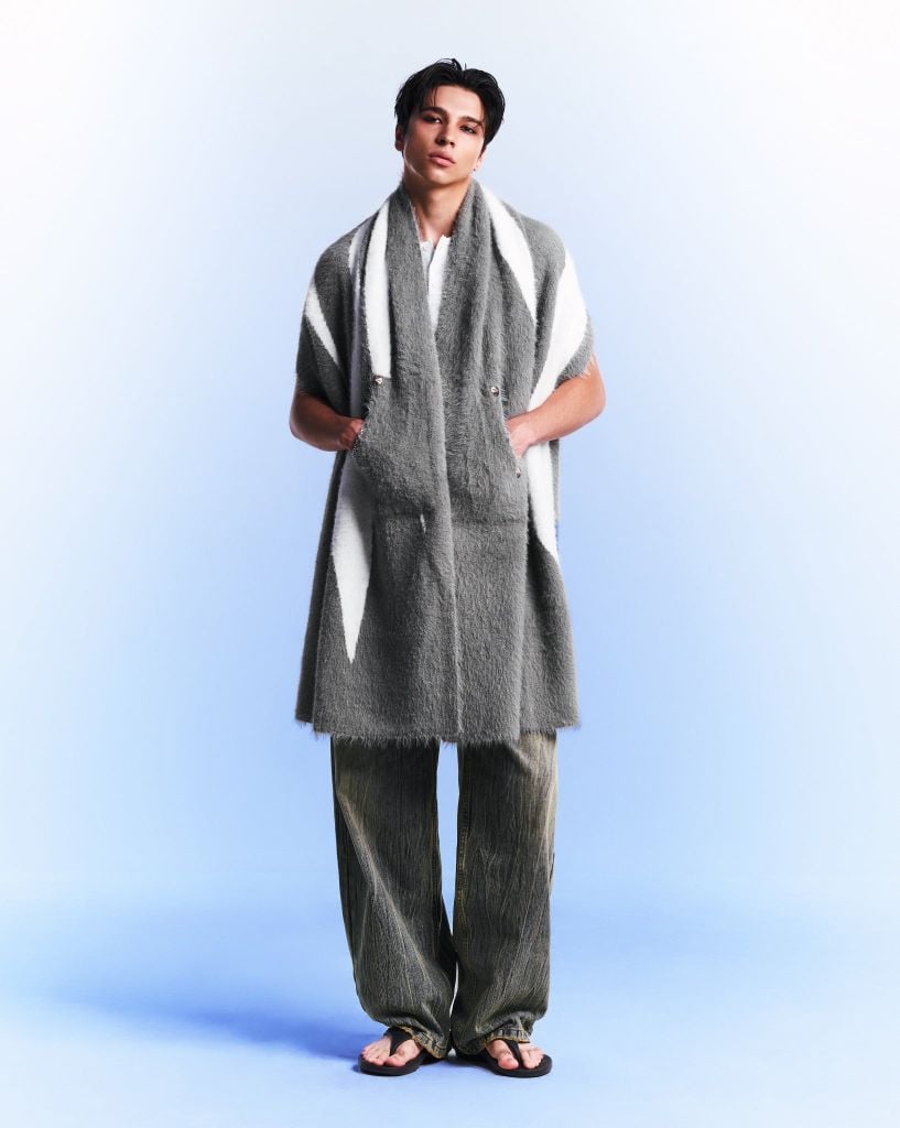 POCKET SCARF / GREY