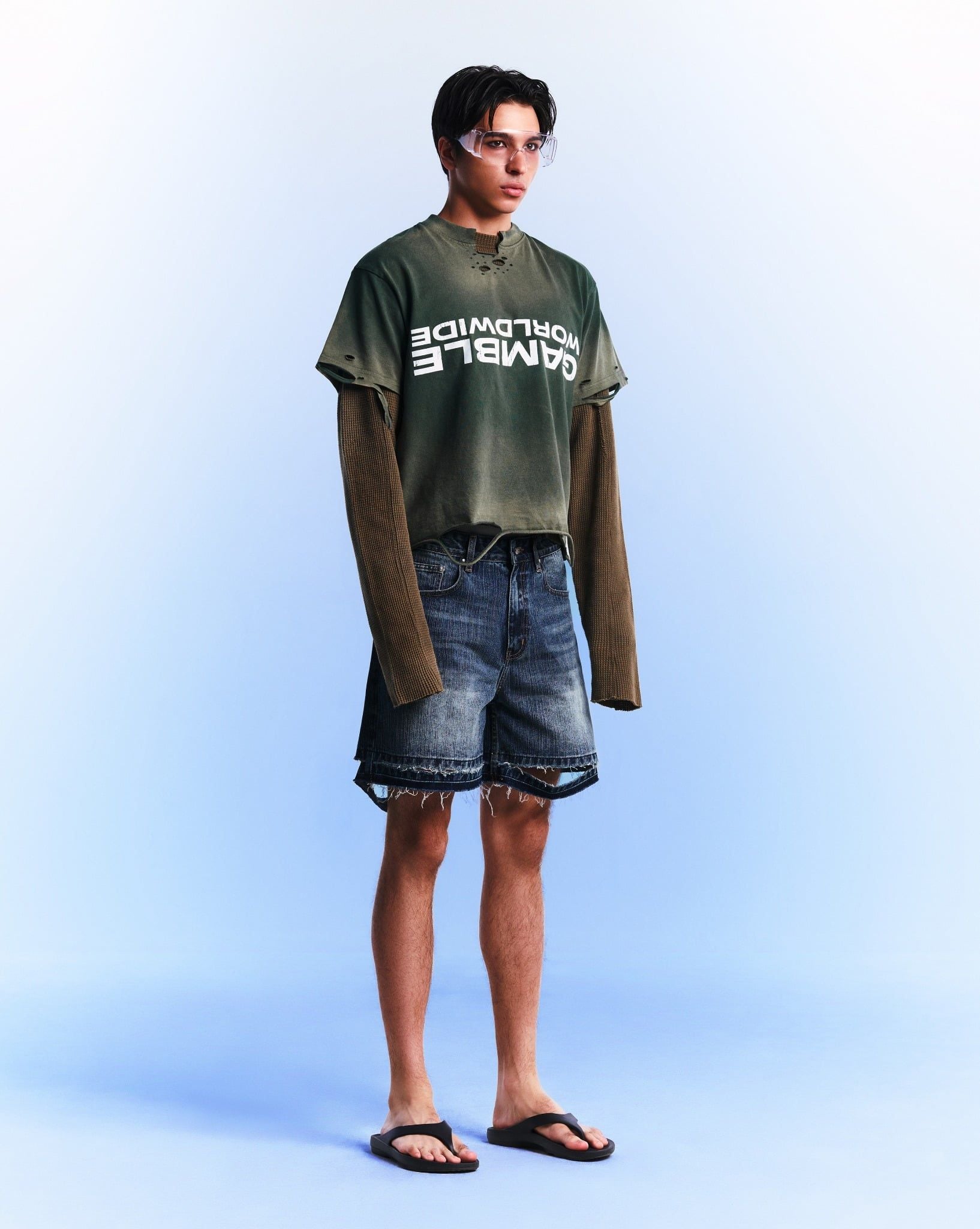 UPSIDE DOWN TEE / MATCHA