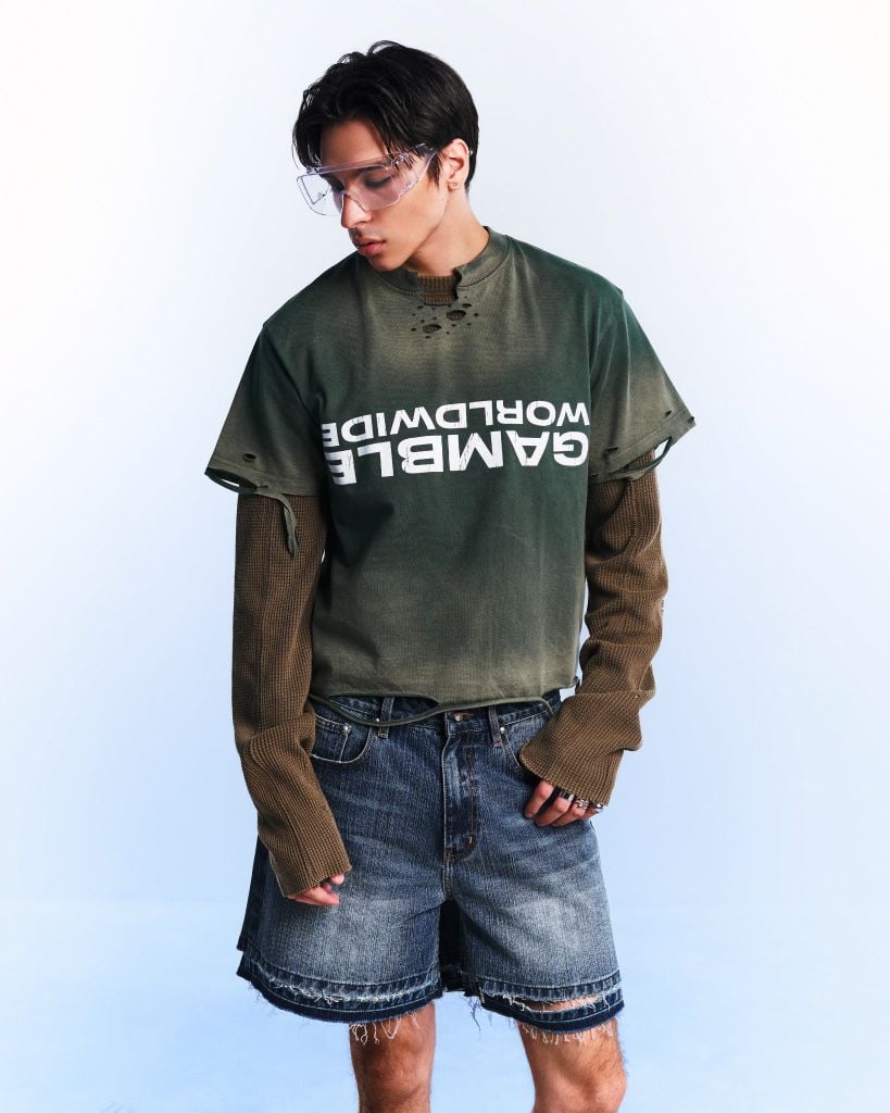UPSIDE DOWN TEE / MATCHA
