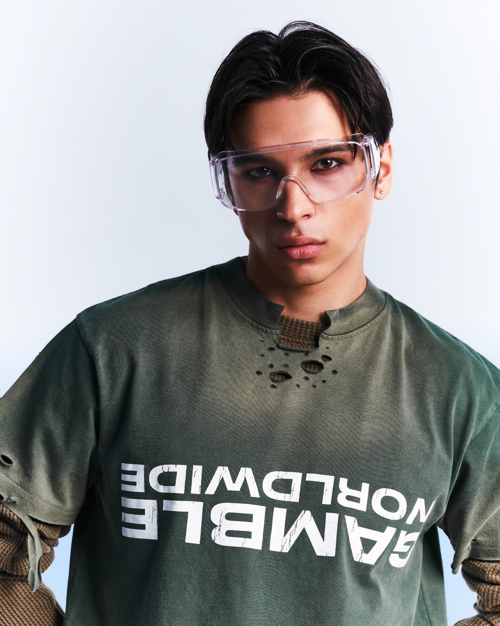 UPSIDE DOWN TEE / MATCHA