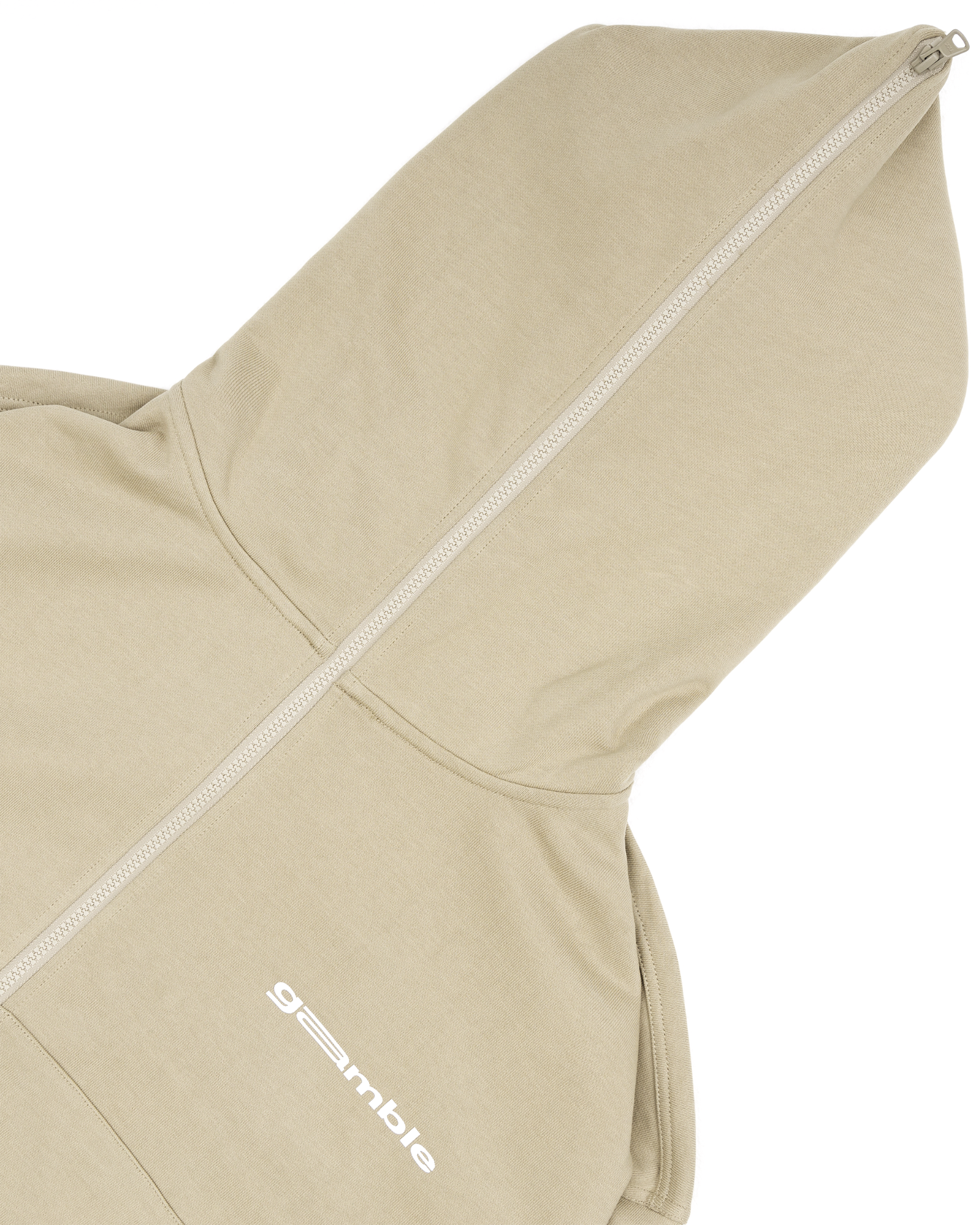 LOGO BOXY FULLZIP HOODIE / CAMEL