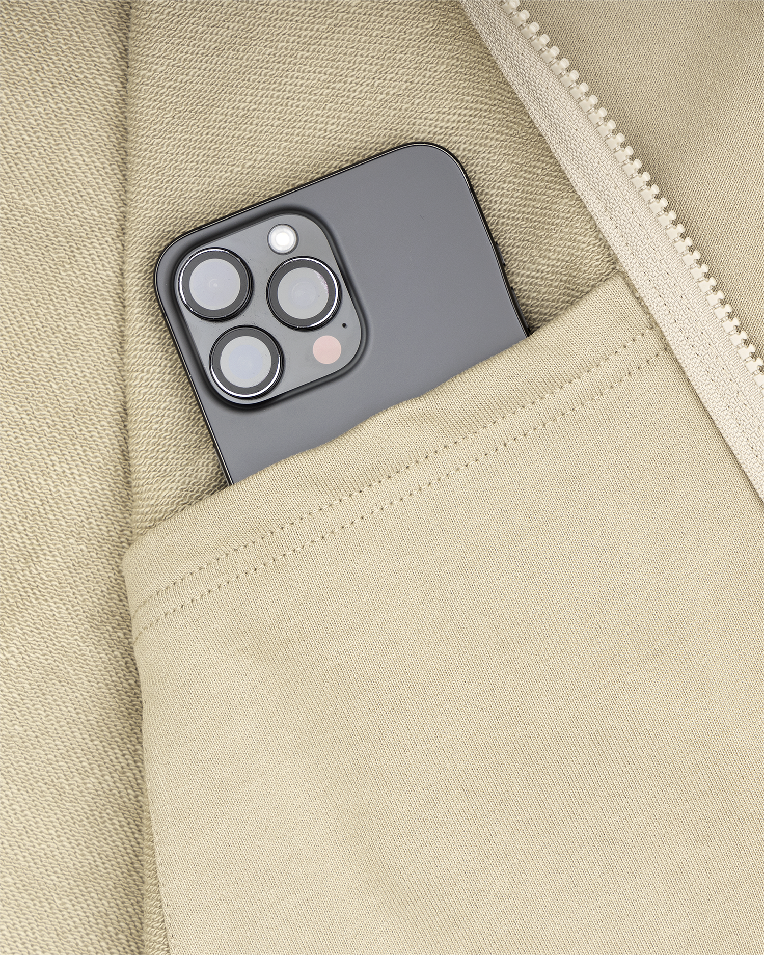 LOGO BOXY FULLZIP HOODIE / CAMEL