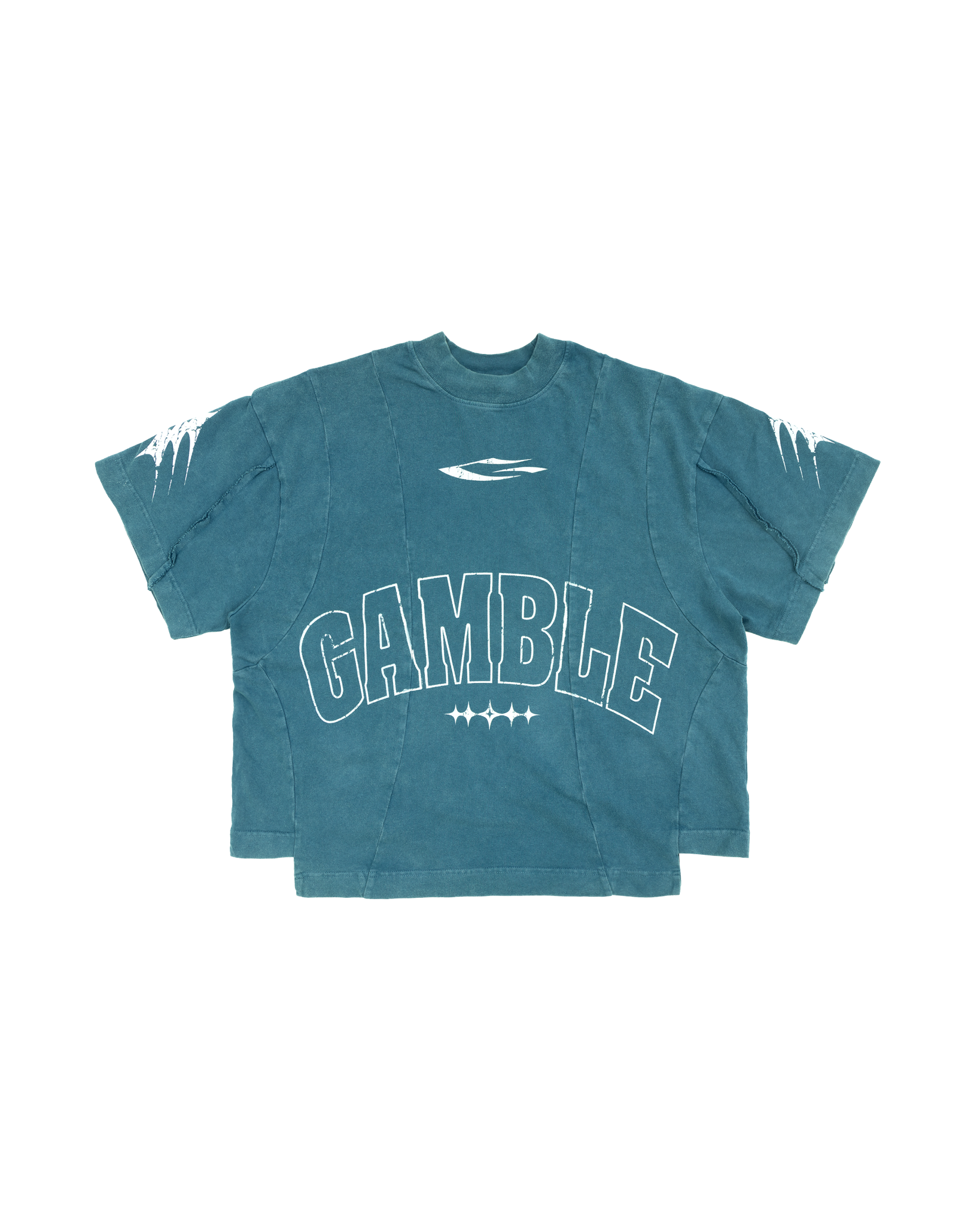 STITCHED TEE / TEAL