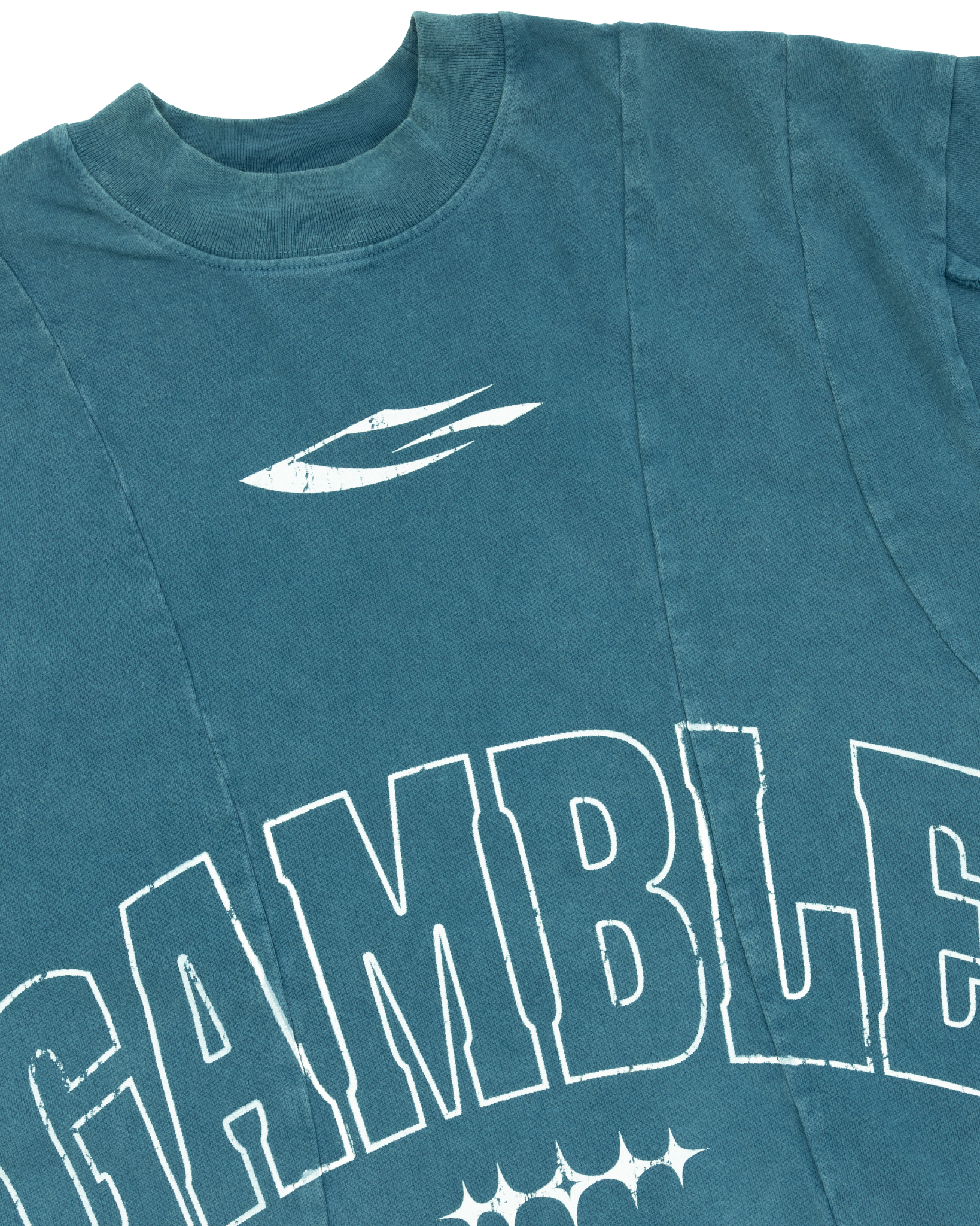 STITCHED TEE / TEAL