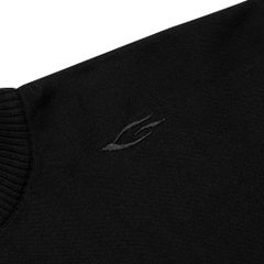 HALF-ZIP KNIT TEE / BLACK