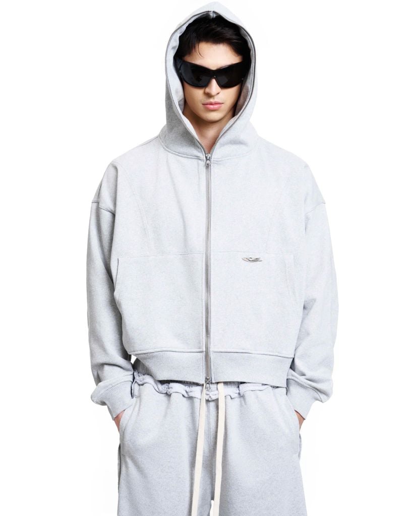 METAL FULLZIP HOODIE / GREY