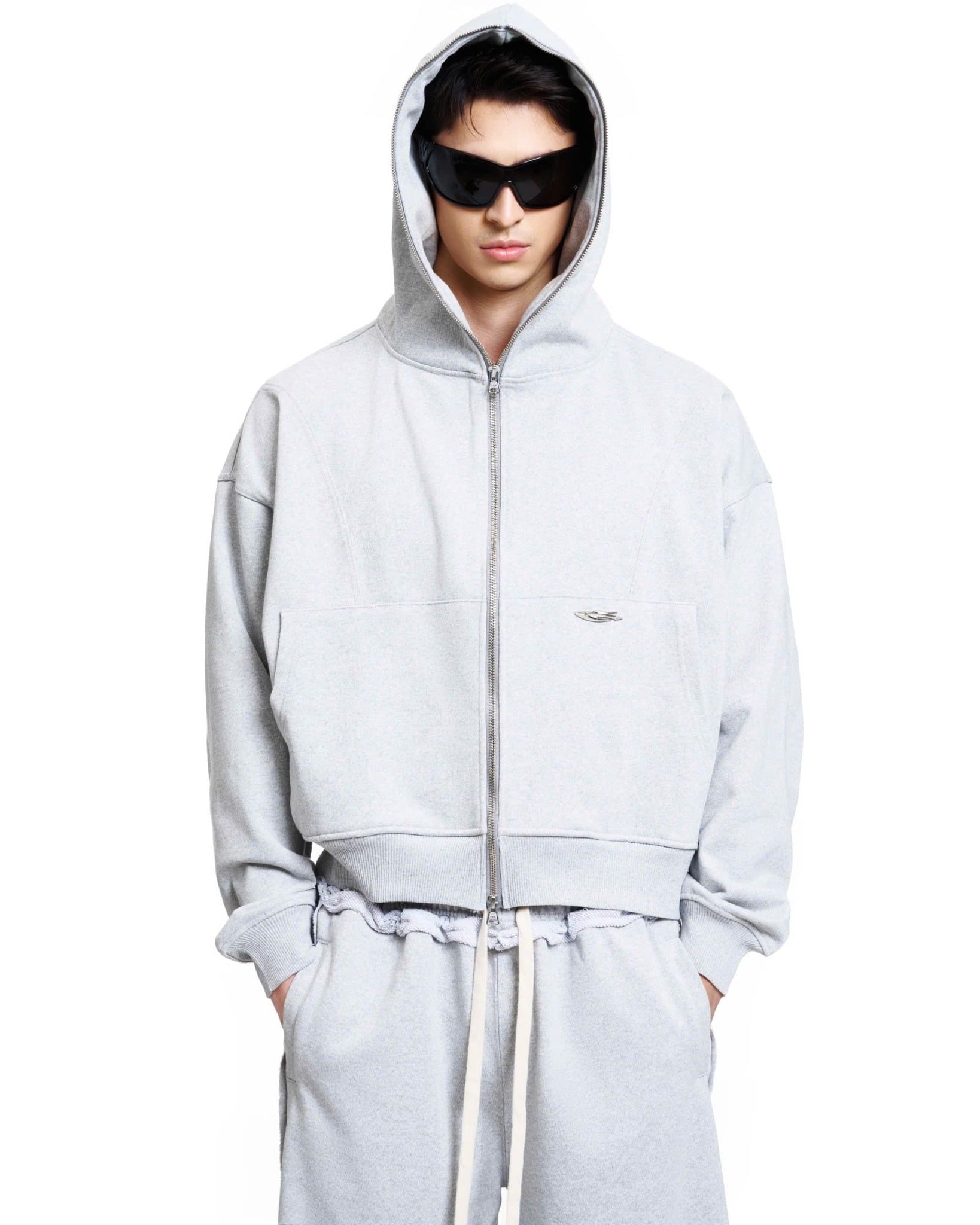 METAL FULLZIP HOODIE / GREY