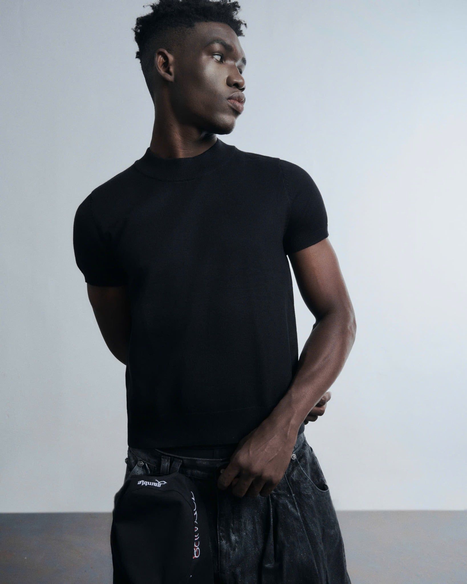 KNIT BABY TEE V.2 / BLACK