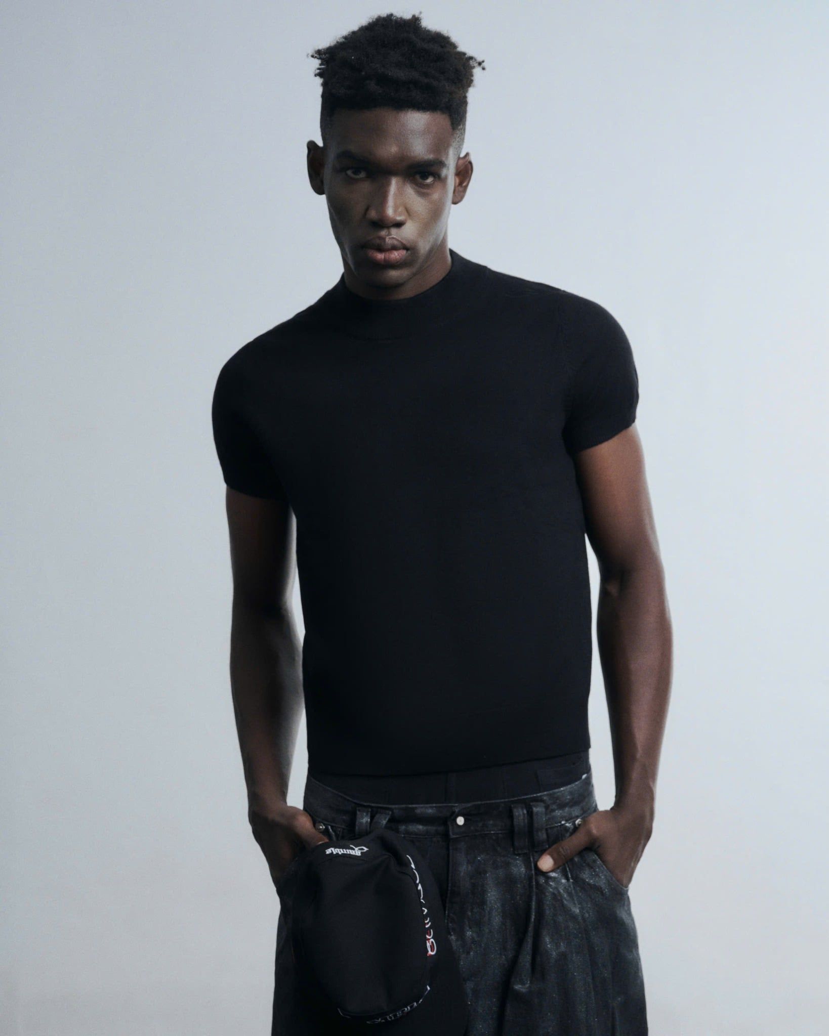 KNIT BABY TEE V.2 / BLACK
