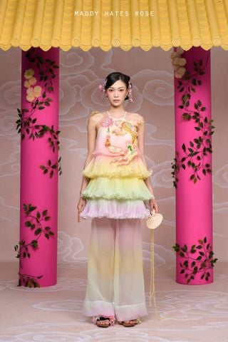 D25-2 Đầm yếm Diễm Ngư