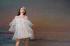 CS-11 Đầm babydoll trắng đính hạt trai