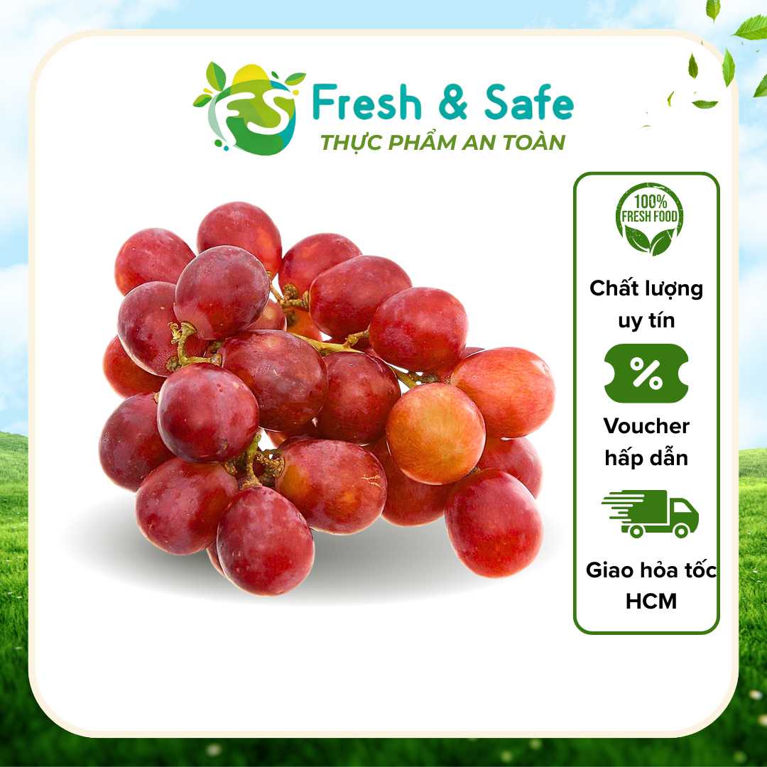 Nho đỏ Nhập Khẩu (Trái To) - 500gr 