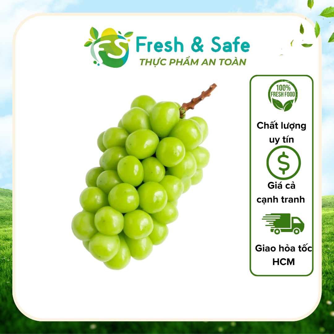  Nho xanh mẫu đơn - chùm 1kg 