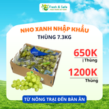  [HÀNG THÙNG GIÁ RẺ] Nho xanh Nhập Khẩu - Thùng 7.3kg/ Nửa thùng 3.5kg 