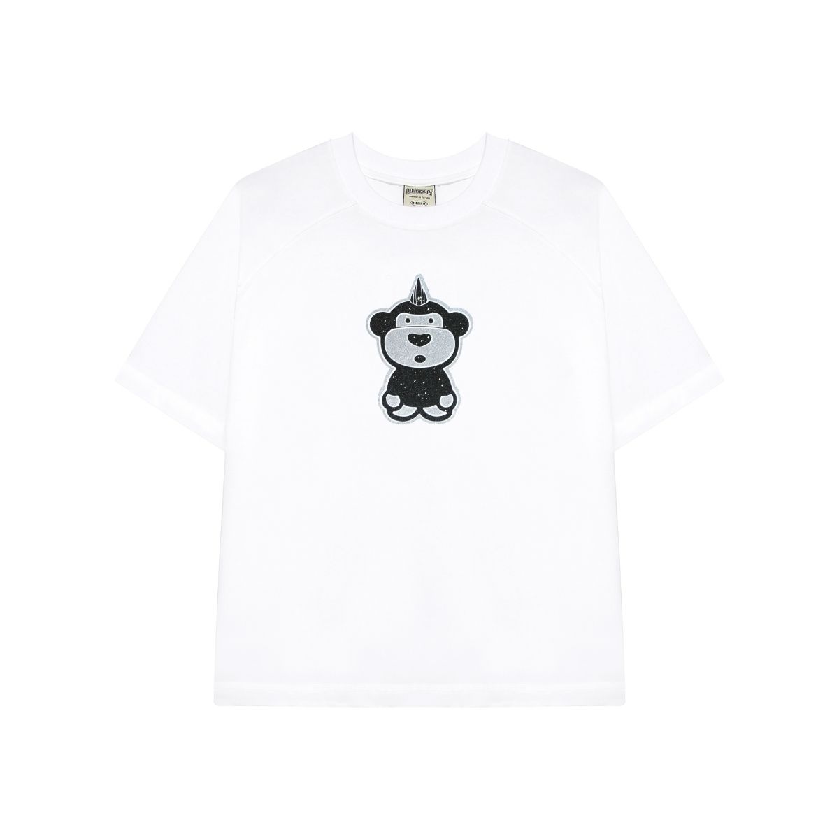  BSTT BLACK GLITTER BABY FLEX TEE WHITE 