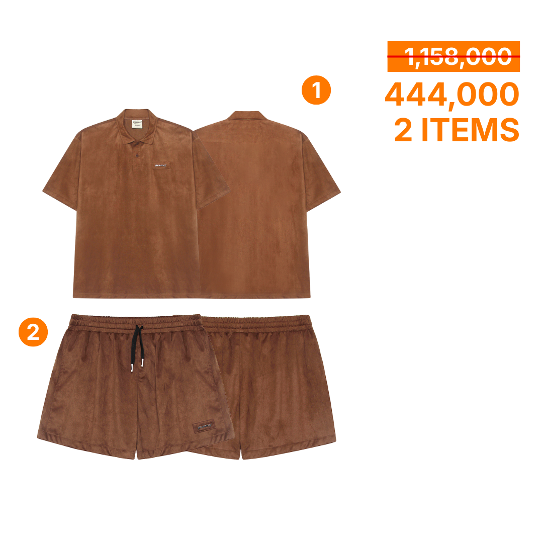  COMBO 444K (BASIC POLO SUEDE BROWN SET ) 