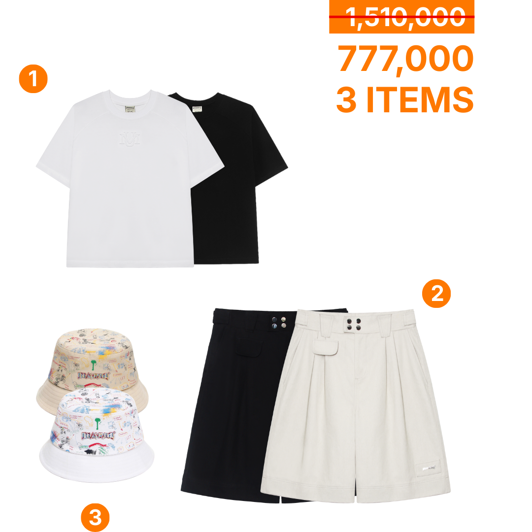  COMBO 777K ( 3D LOGO TAYTO TEE/ CHICANO SHORT / BUCKET HAT ) 