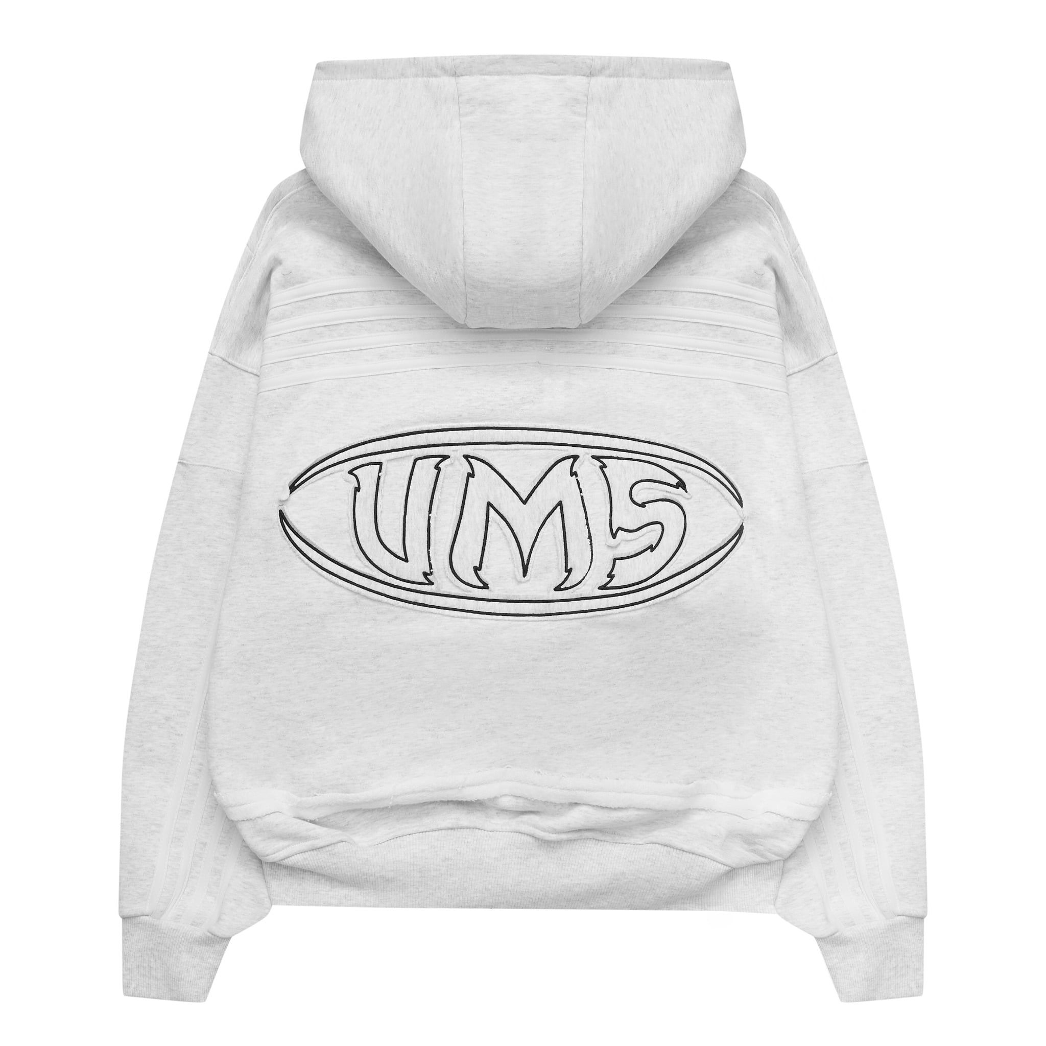  UMS HOODIE ZIP LIGHT GREY 
