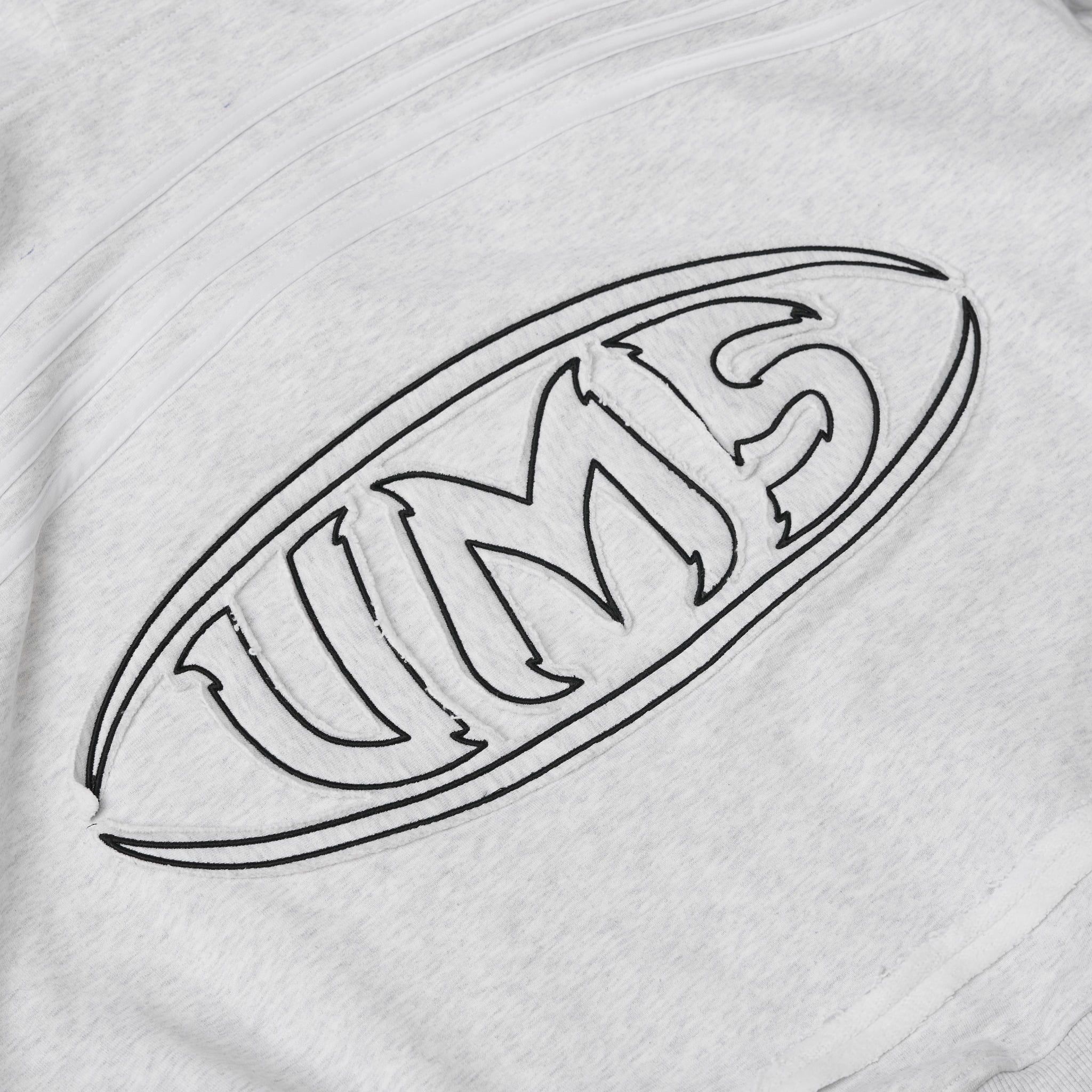  UMS HOODIE ZIP LIGHT GREY 