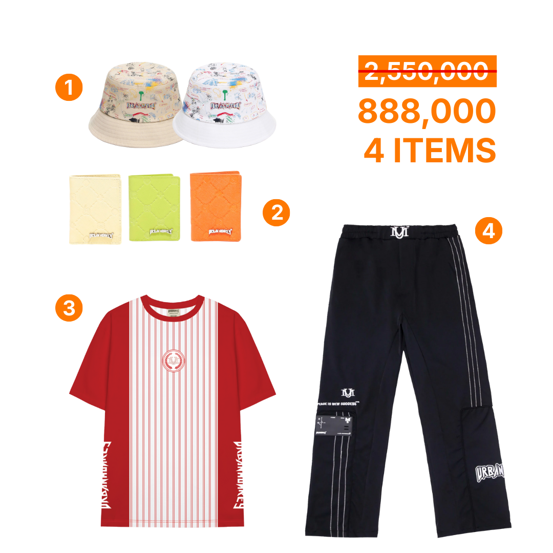  COMBO 888K (HOMME PANTS/ BASEBALL TEE/ BUCKET HAT ROB THE BANK/ LOLLIPOP SHORT WALLET ) 