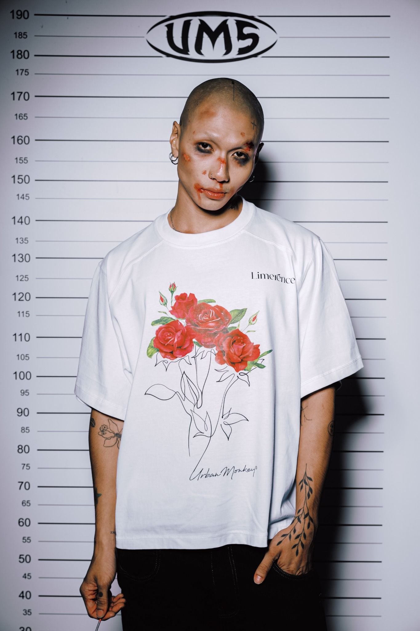  BSTT LIMERENCE RED ROSE TEE WHITE 