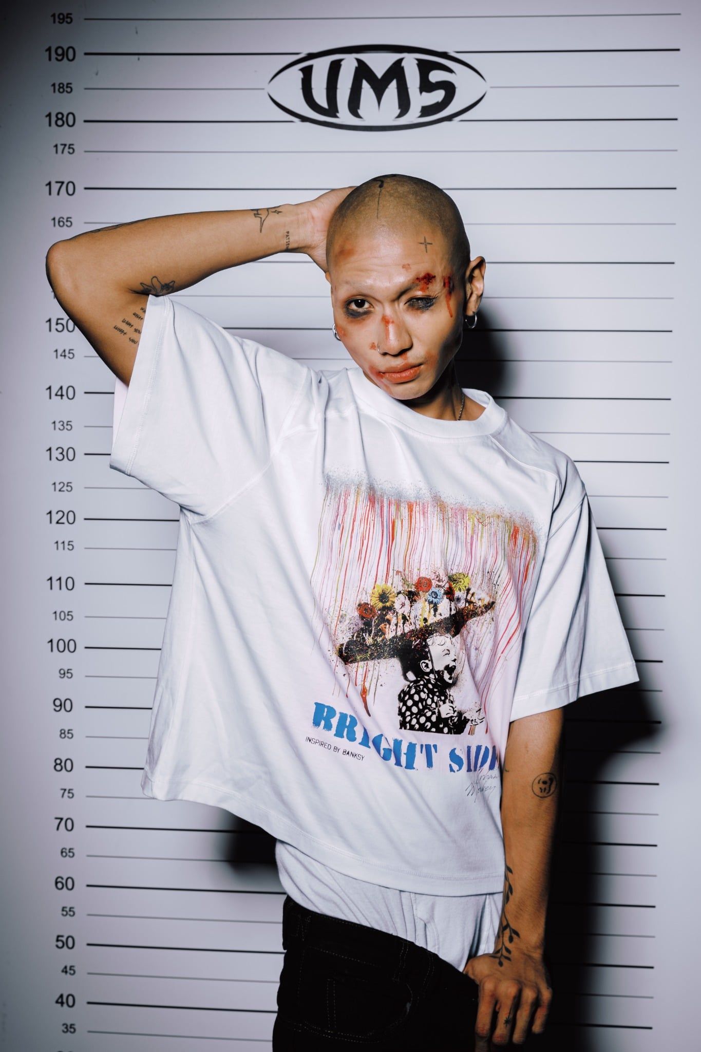  BSTT BANKSY BRIGHT SIDE TEE WHITE 