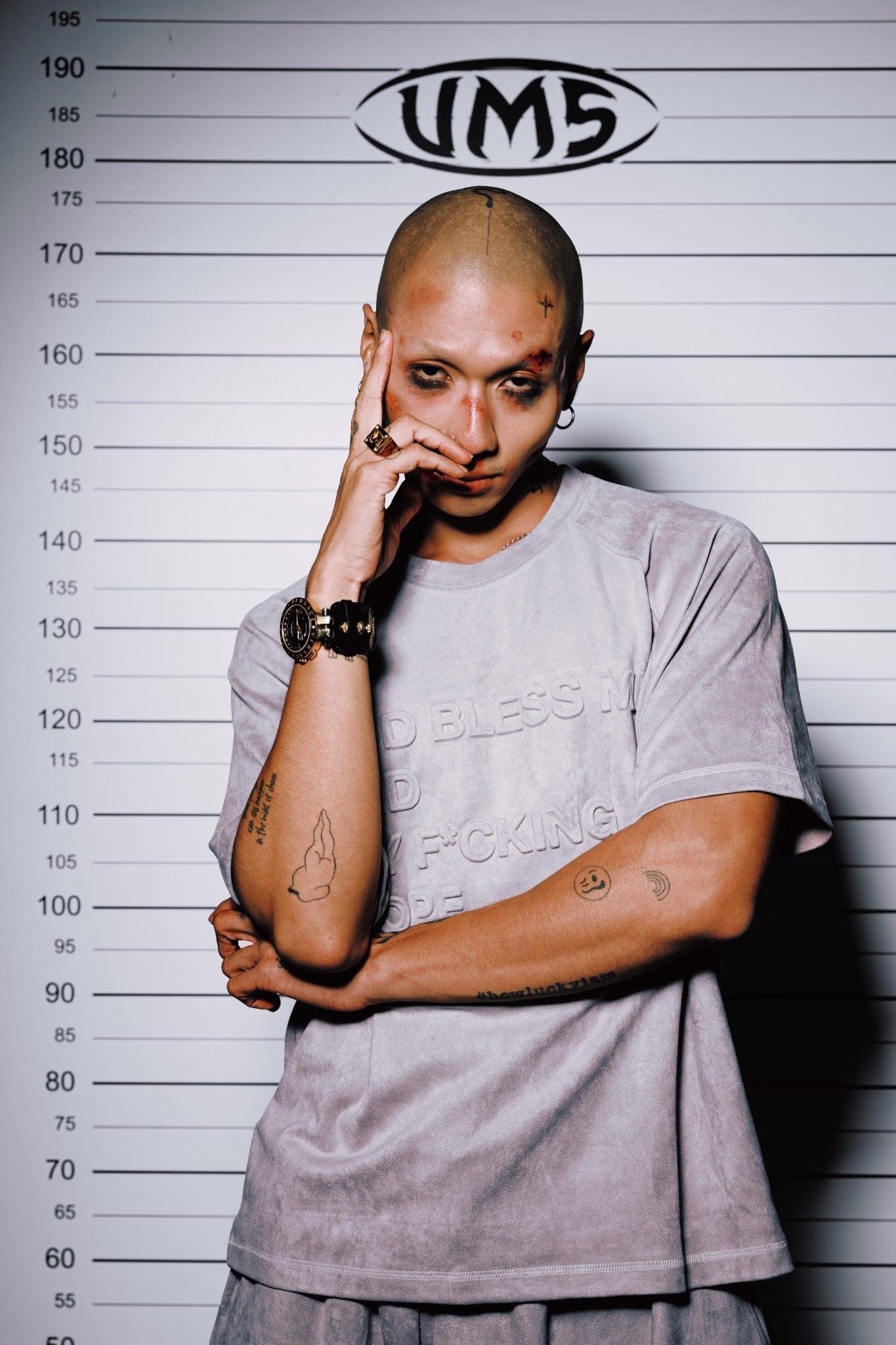  3D QUOTE SUEDE TEE PURPLE 